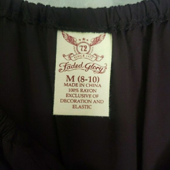 Faded Glory Maxi Tank Dress Black Long Sleeveless Boho Simple Womens Size M 8-10 - Picture 5 of 11